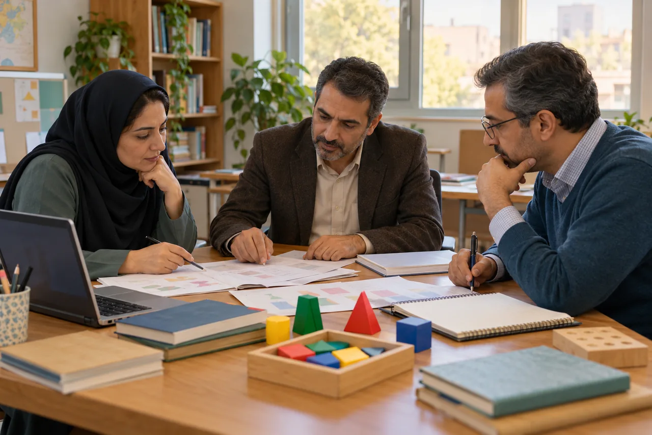 تصویرسازی محیط مطالعه کارکنان مدرسه
